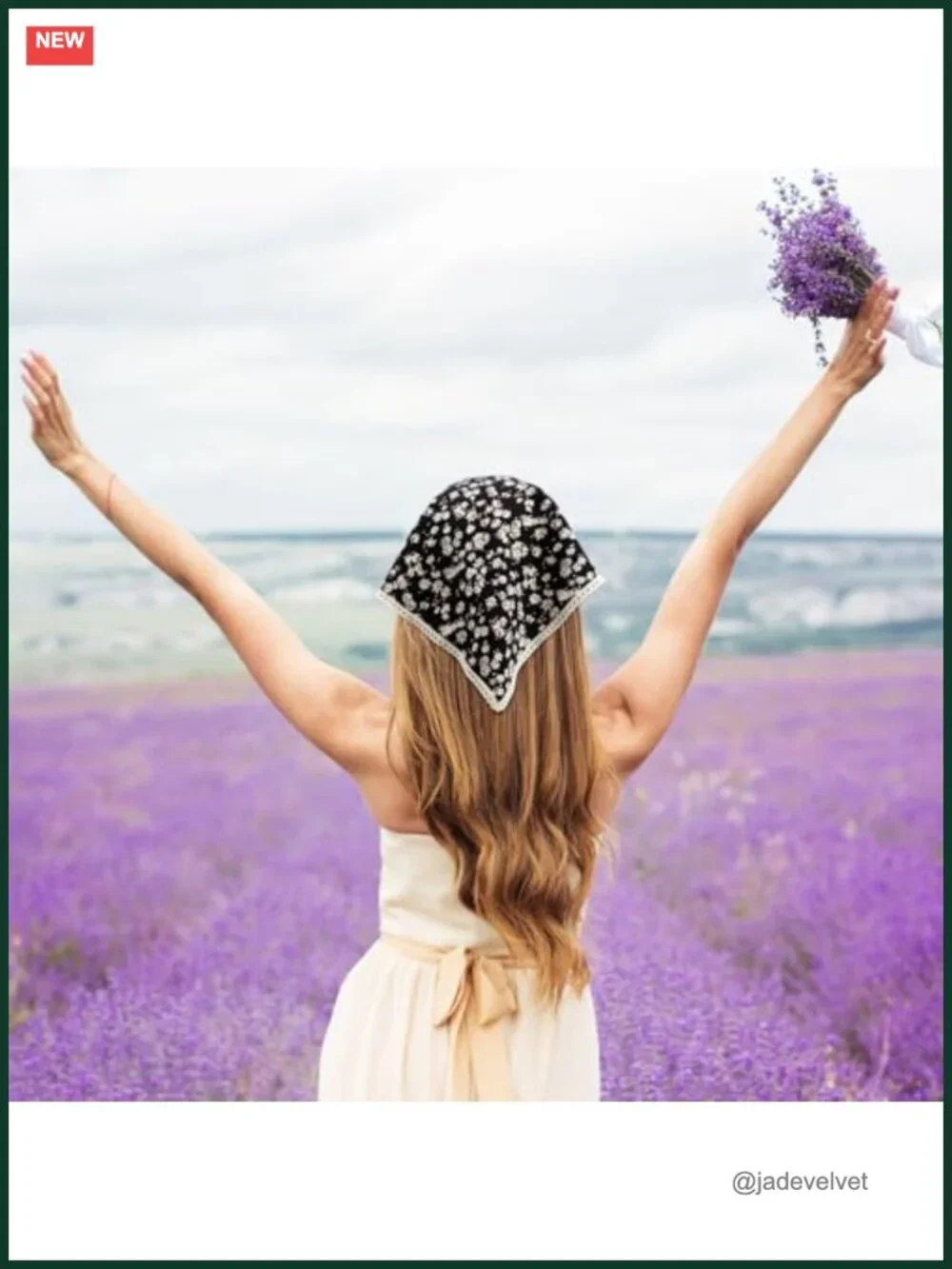 6-Pack Floral Hair Bandanas Head Kerchiefs for Women Chiffon Triangle Scarves